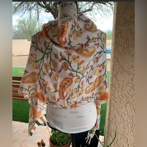 Soft Paisley and Floral Scarf